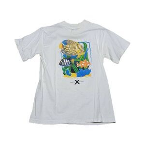 Vintage 90s Celebrity Cruises Single Stitch T-Shirt Men XL White Clown fish